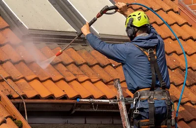 Démoussage et hydrofuge de toiture à Teilhède
